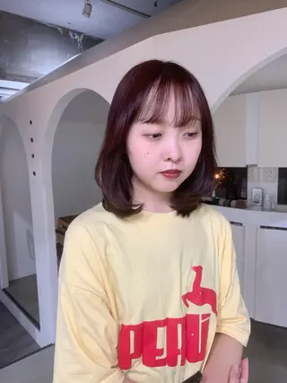 ミディアム mirai/レイヤー ボブ/ショートのヘアスタイル