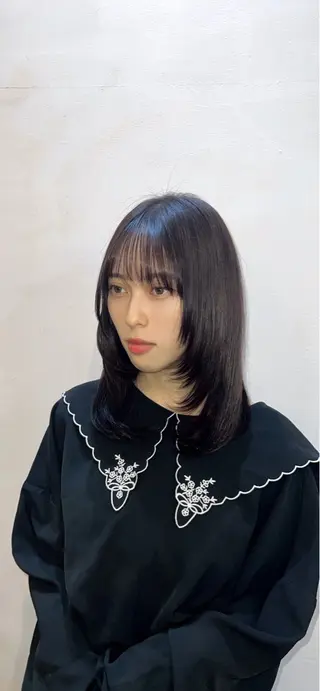 セミロング 似合わせカット‪// 鶴我万唯華のヘアスタイル