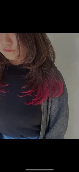 セミロング カラー Ameri 新宿所属・𓆩︎🩸個性カラー SAKÜRA𓆪⋆˚のヘアスタイル