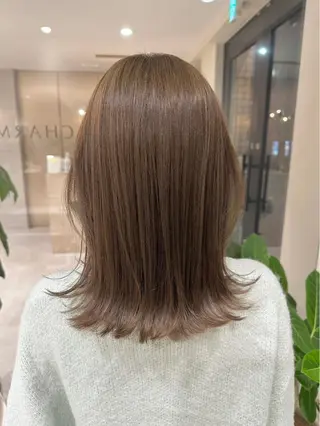 ミディアム カラー Ms.CHARM所属・透明感カラー🌿 グレージュ🐺陽介のヘアスタイル