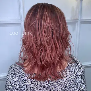 セミロング カラー 髪質改善カラー&TR 縮毛矯正/弱酸性矯正のヘアスタイル