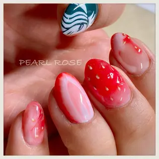 ネイル Beauty salon Ryu・ange所属・PEARL ROSE パールローズのネイルデザイン