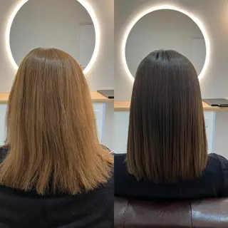 セミロング カラー ヘアアレンジ キッズ 横浜関内髪質改善 re:Magoのヘアスタイル