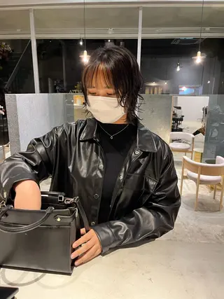 パーマ 藤井 美歩/赤髪のヘアスタイル