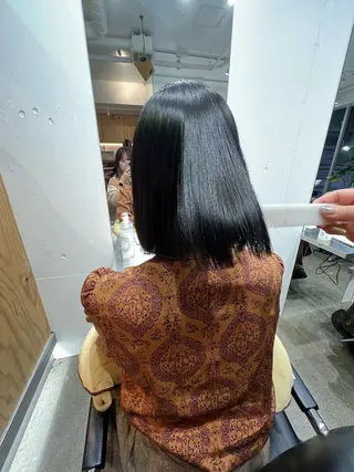 ミディアム パーマ ✨髪質改善矯正× ブリーチ✨YU-KIのヘアスタイル