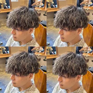 パーマ メンズ 店長✨️韓国ヘア✖️ 髪質改善カラー／純大のヘアスタイル