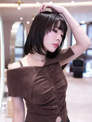 ミディアム 渋谷／透明感カラー kuttiのヘアスタイル