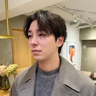 ミディアム パーマ メンズ 田形 清流のヘアスタイル