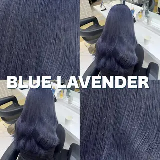 セミロング 寒色＆ブリーチ特化 寒色MiOのヘアスタイル