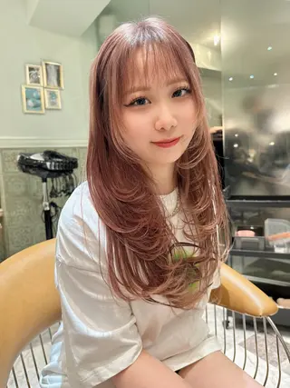 ロング MASHU韓国ヘア/ レイヤー/透明感カラのヘアスタイル