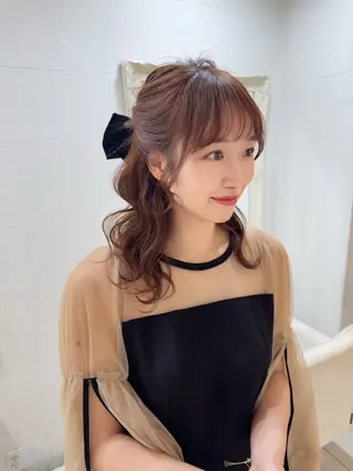ミディアム ヘアアレンジ Noah's　Ark所属・透明感カラー🫧ヘア セット🫧松本菜月の眉毛・アイブロウイメージ