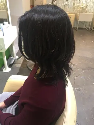 ミディアム カラー パーマ 中村 碧のヘアスタイル