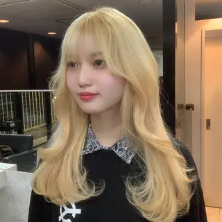 ロング カラー RYOSUKE ハイトーンのヘアスタイル