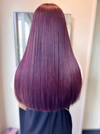 セミロング カラー W_SALON ［触れたくなる艶髪］のヘアスタイル