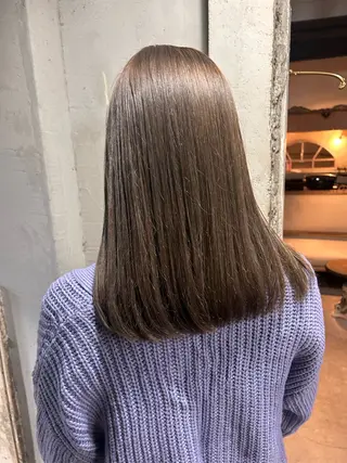 セミロング カラー ヘアアレンジ お任せヘア☘️☘️ 及川渚のヘアスタイル