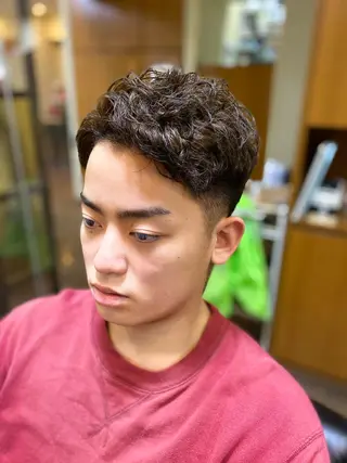 ショート パーマ メンズ カット&リラクゼーションサロンA/Z所属・メンズカット kimotoのヘアスタイル