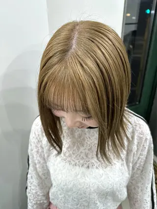 セミロング カラー さあや 【透け感/艶感】のヘアスタイル