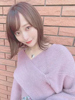 ミディアム カラー パーマ ヘアアレンジ 【公式】amble luxe池袋東口🩷のヘアスタイル