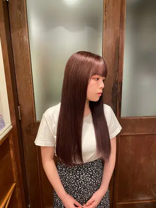 ロング ボブ/縮毛矯正/レイ ヤー♡Natsukiのヘアスタイル