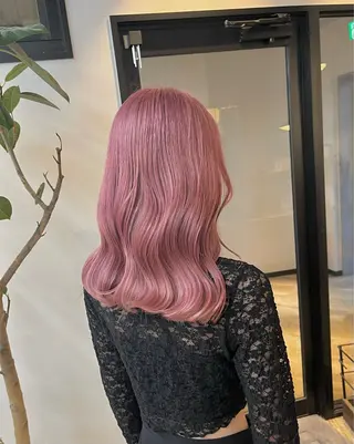 ミディアム カラー ハイトーンカラ ー/小川のヘアスタイル