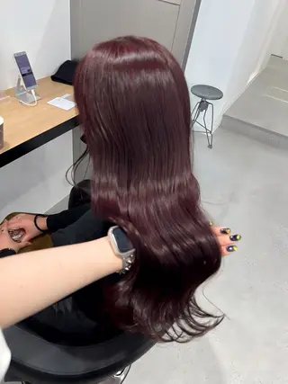 ロング カラー 暗髪🩶ラベンダー/ ブルー/ユウナ🤍のヘアスタイル