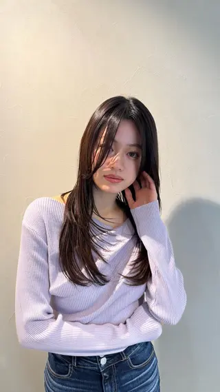 ロング 一宮　　透明感カラー 髪質改善　ヘッドスパのヘアスタイル