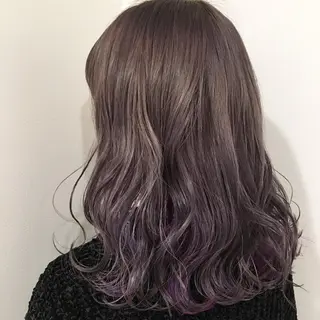 セミロング カラー 🌈評価No.1🌈 艶髪カラー❌エクステのヘアスタイル