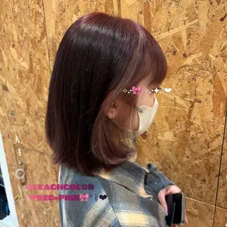 ミディアム カラー ブリーチカラー 純代‎‎🧸🎀のヘアスタイル