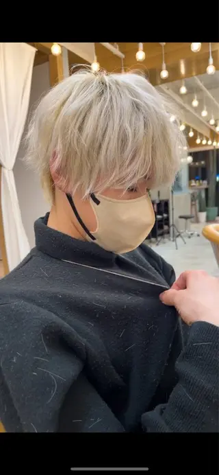 メンズ 🩵縮毛矯正/ブリー チ/髪質改善/いつかのヘアスタイル