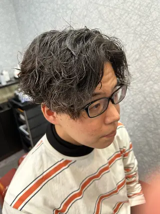 ショート パーマ 田島 颯人のヘアスタイル