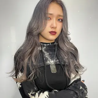 ロング カラー ヘアアレンジ 🫧🇰🇷韓国ヘア レイヤー🐺Yutaのヘアスタイル