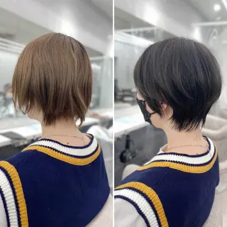 ショート 京都レイヤーカット/ 縮毛矯正/羽柴りくのヘアスタイル