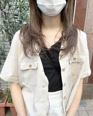 セミロング カラー ヘアアレンジ 🌷ボブ/髪質改善 ストレートのヘアスタイル