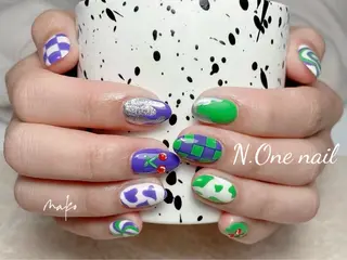 ネイル 長いだし/スカルプ/ パラシェルN.oneのネイルデザイン