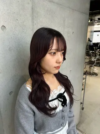 ロング カラー ヘアアレンジ ボブ艶モテカラー🫧 カリンのヘアスタイル