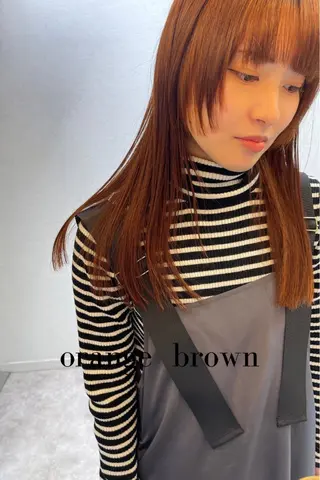 セミロング カラー charm《銀座》 ヘアセット/縮毛矯正のヘアスタイル