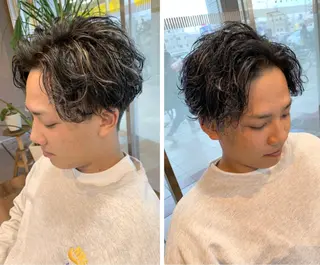 ショート カラー パーマ メンズ 【艶カラー】 STYLE 和泉俊希のヘアスタイル