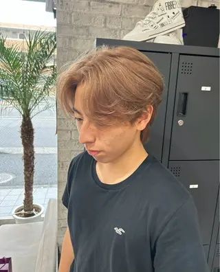 ミディアム パーマ ヘアアレンジ メンズ キッズ 歩くパワースポット 🦋KAHOのヘアスタイル