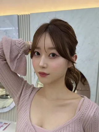 セミロング 顔周り/透明感カラー /韓国ヘア/TAKUのヘアスタイル