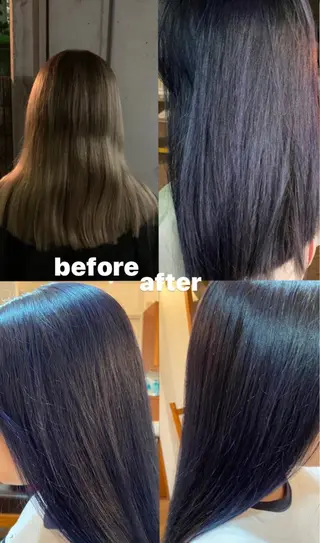 セミロング カラー 鶴田 悠斗のヘアスタイル