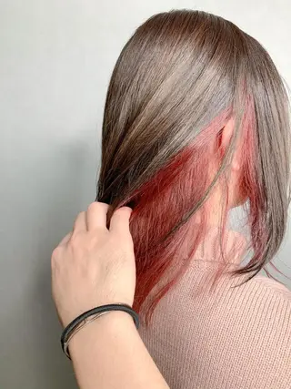 セミロング カラー パーマ ヘアアレンジ メンズ キッズ ネイル マツエク・マツパ 新宿駅近♡友達とOK 🦋W -ワット -のヘアスタイル