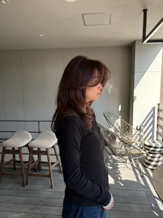 ロング カラー ⭐️海外レイヤー＆ ハイライト⭐️のヘアスタイル