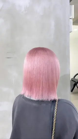 ミディアム カラー 渋谷🎨ハイトーン× エクステ🎨レンのヘアスタイル