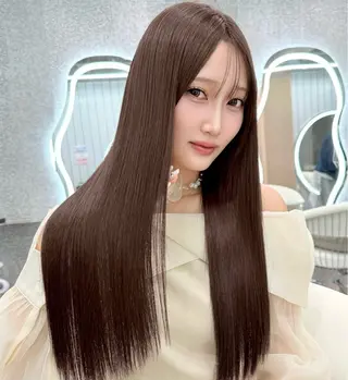 ロング カラー ボブ/縮毛矯正/美髪 髪質改善/大和田拓夢のヘアスタイル