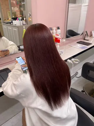 ロング カラー ♥️韓国/ガーリー 暖色misa♥️のヘアスタイル