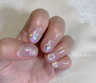 ネイル うる艶/透明感 Rirashaのネイルデザイン