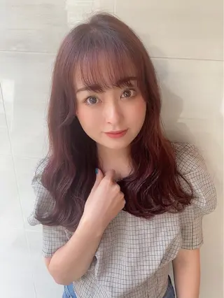 セミロング カラー Ate by little所属・青木 梢のヘアスタイル