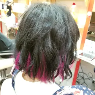 ショート カラー 植田 /エクステ /ブリーチ/髪質改善のヘアスタイル