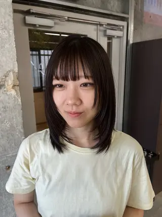 ミディアム パーマ/オリーブ/ 酸性ストレート/ゆなのヘアスタイル