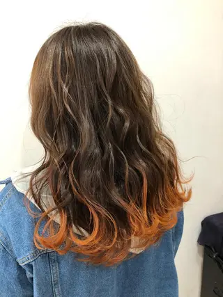 ロング カラー 脱白髪染め美容師 竹内涼乃のヘアスタイル